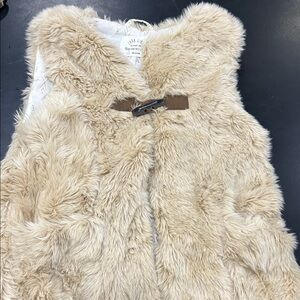 Zara Kids Tan Faux Fur Vest
